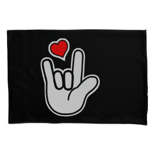 Sign Language I Love You Sign Pillowcase