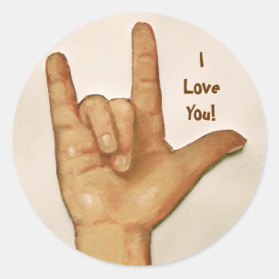 I Love Sign Language Stickers Labels Zazzle Uk
