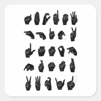 Sign Language I Square Sticker