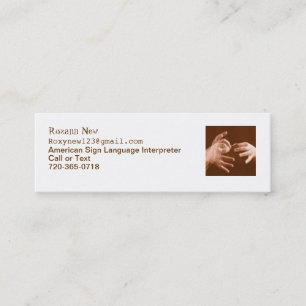 Sign Language Interpreter Mini Business Card