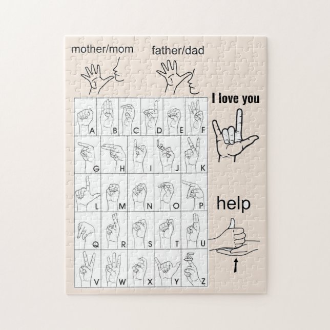 SIGN LANGUAGE jigsaw puzzle (Vertical)