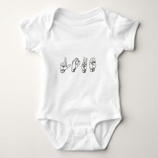 sign language L, 431px-Sign_language_O.svg, 257... Baby Bodysuit