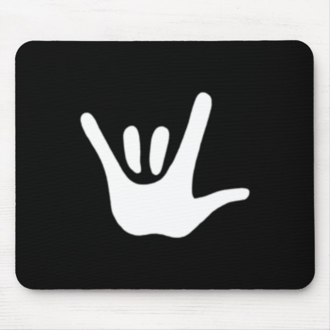 Sign Language Love Asl Deaf Awareness  Mouse Mat (Front)