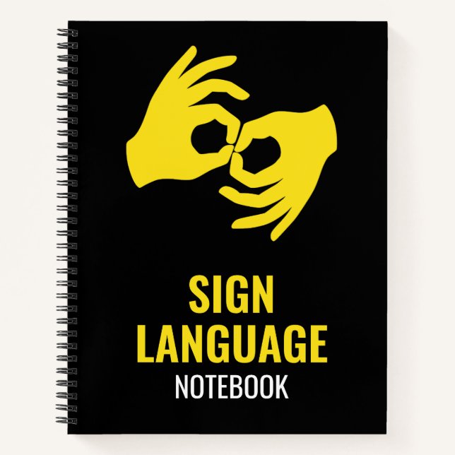 Sign Language Notebook – ASL Notes (Front)