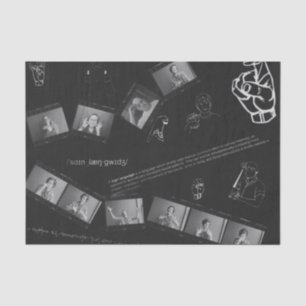 Sign Language Photogram Tissue Paper