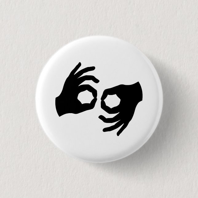 Sign Language Pictogram Button (Front)