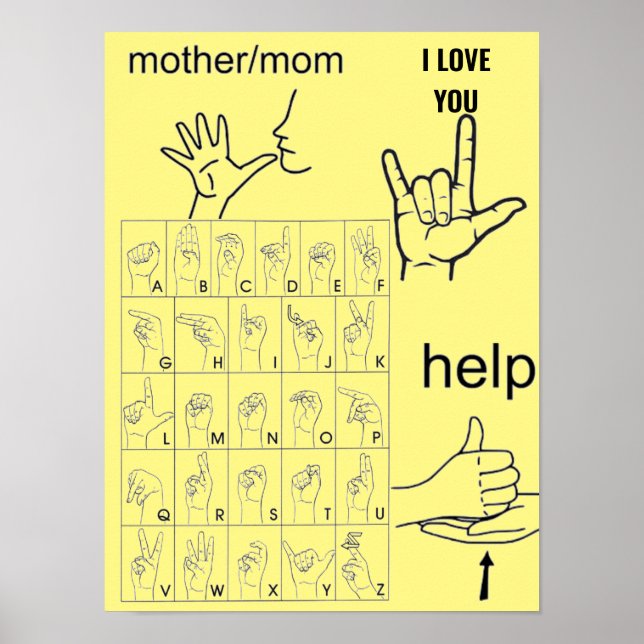 SIGN LANGUAGE poster (Front)