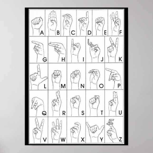 SIGN LANGUAGE poster (Front)