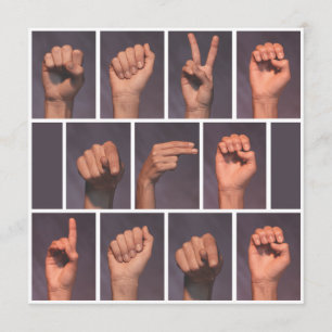 Sign Language Save the Date Invitation