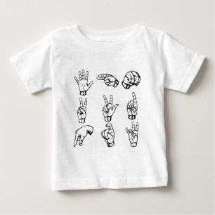 Sign Language Symbols   Baby T-Shirt