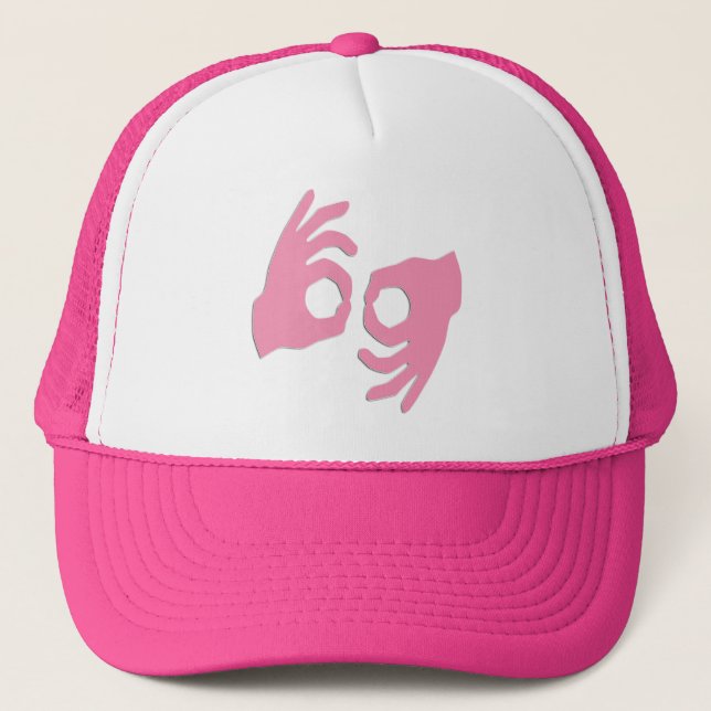 sign language trucker hat (Front)