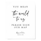 Sign Map Guestbook Destination Wedding Decor B613