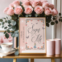 Sign Me | Vintage Alice In Wonderland Storybook
