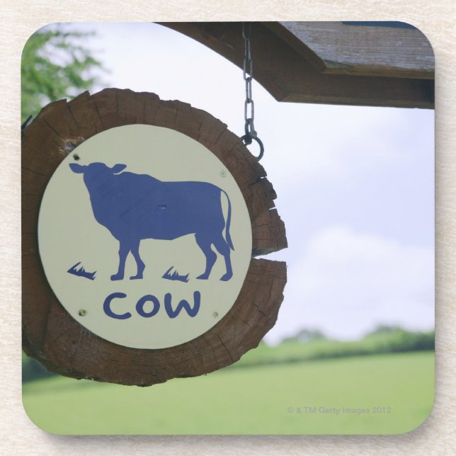 Sign of a dairy farm coaster (Front)