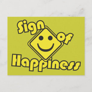 Sign of Happiness Postcard