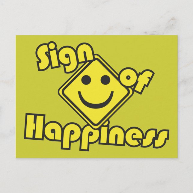 Sign of Happiness Postcard (Front)