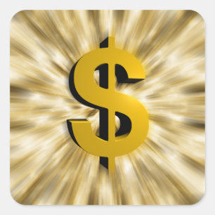 Sign of Money Square Sticker