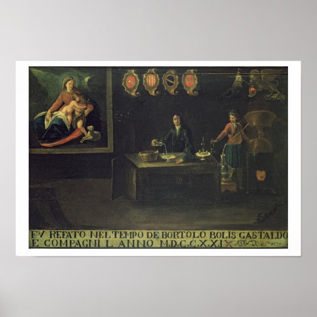 Sign of the Venetian Pharmacists' Guild, 1729 (pan (Front)
