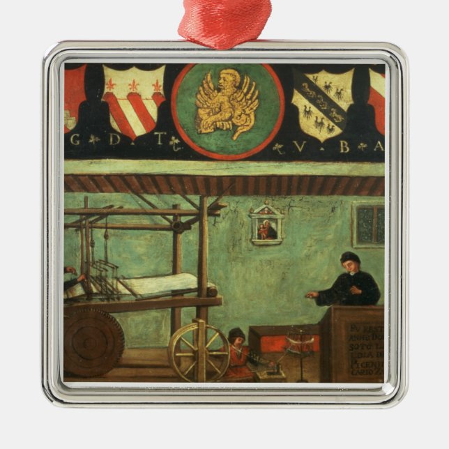 Sign of the Venetian Weavers' Guild (panel) Metal Tree Decoration (Front)