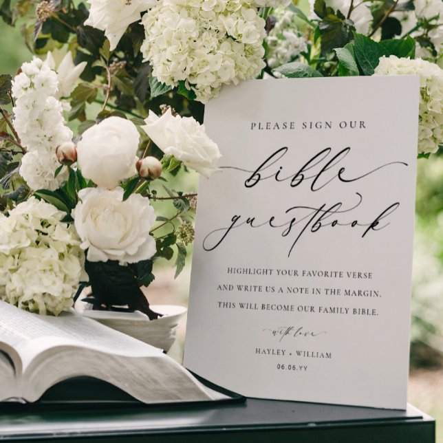 Sign Our Bible Wedding Guestbook (Bible Guest Books Sign Ellesmere )