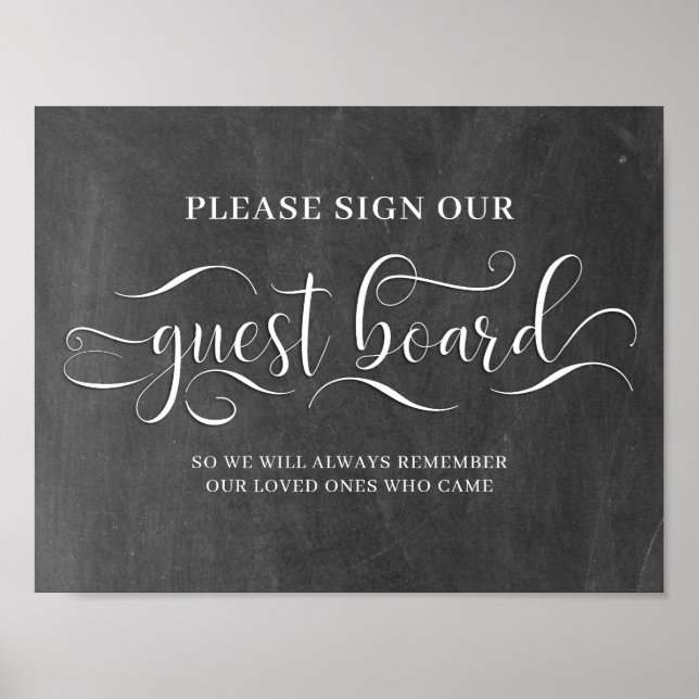 Sign Our Guest Board Wedding Sign (Front)