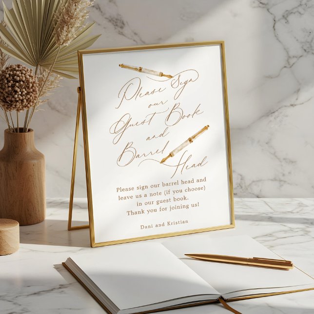 Sign Our Guest Book & Barrel Head Watercolor Pen (Creator Uploaded)