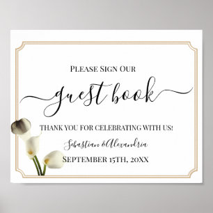 Sign our Guest Book Greenery Wedding Sign
