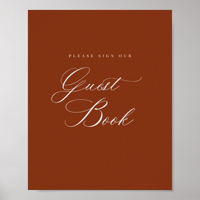 Sign our Guest Book Reception Table Sign Poster (Front)