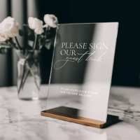 Sign Our Guest Book Wedding Sign Window Cling