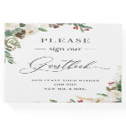 Sign Our Guestbook Rustic Winter Floral Berries