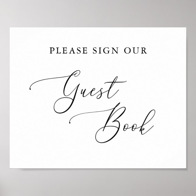 Sign Our Guestbook Sign | Wedding Guestbook Sign (Front)