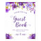 Sign Our Guestbook Violet Purple Floral Sign