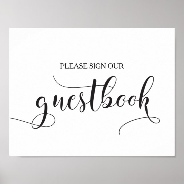 Sign our Guestbook Wedding Poster - Calligraphy (Front)