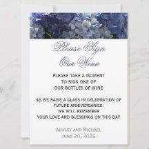 Sign Our Wine Hydrangea Sign