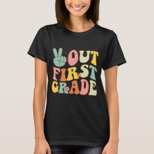 Sign Out First Grade Groovy Last Days School 1st G T-Shirt