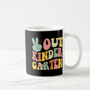 Sign Out Kindergarten Last Days School Retro Groov Coffee Mug