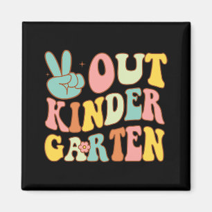 Sign Out Kindergarten Last Days School Retro Groov Magnet