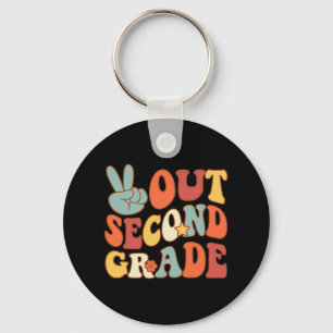 Sign Out Second Grade Groovy 2nd Last Days School Key Ring