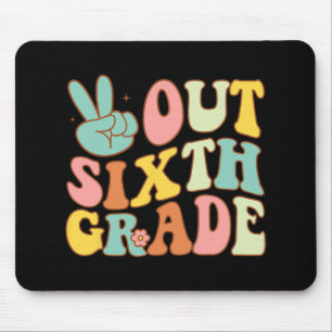 Sign Out Sixth Grade Groovy Last Day School 6th Gr Mouse Mat