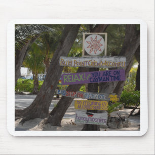 Sign post Rum Point Grand Cayman Mouse Mat