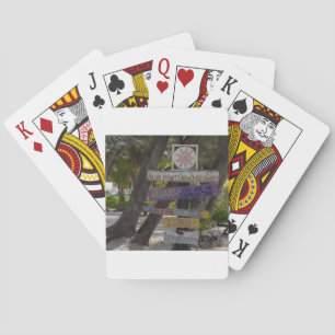 Sign post Rum Point Grand Cayman Playing Cards