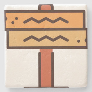 sign stone coaster
