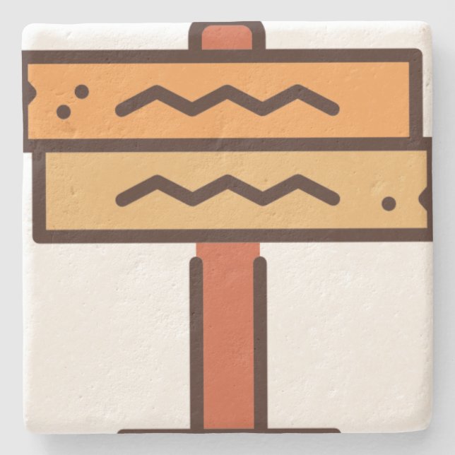 sign stone coaster (Front)