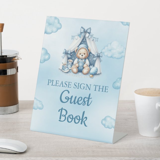 Sign The Guest Book Oh Baby Teddy Bear In Tent (In SItu)