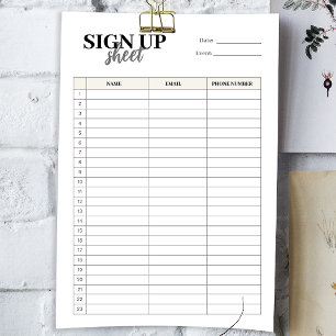 Sign up form template