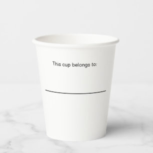 Sign Your Name Paper Cups