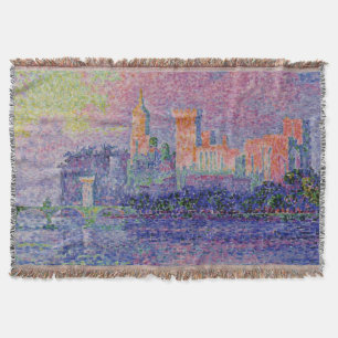 Signac's Le Château des Papes Throw Blanket