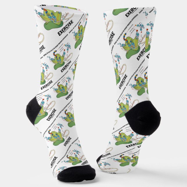 Signal Cells To Start Protein Synthesis Exercise Socks (Angled)