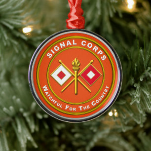 Signal Corps Christmas Metal Tree Decoration