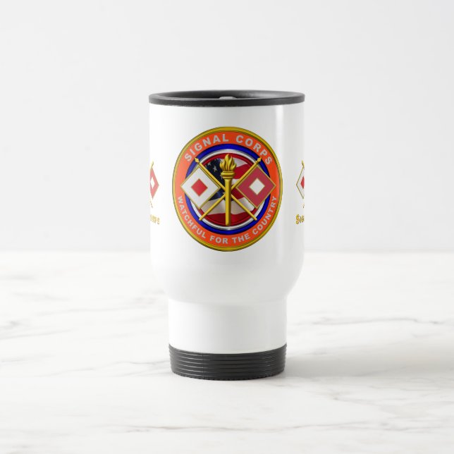 Signal Corps Veteran  Travel Mug (Center)